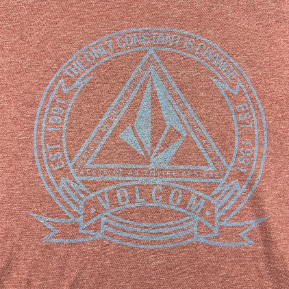 Volcom Graphic T-Shirt Mens Large Red Short Sleeve Change Logo Skate Surf Tee - Picture 2 of 7